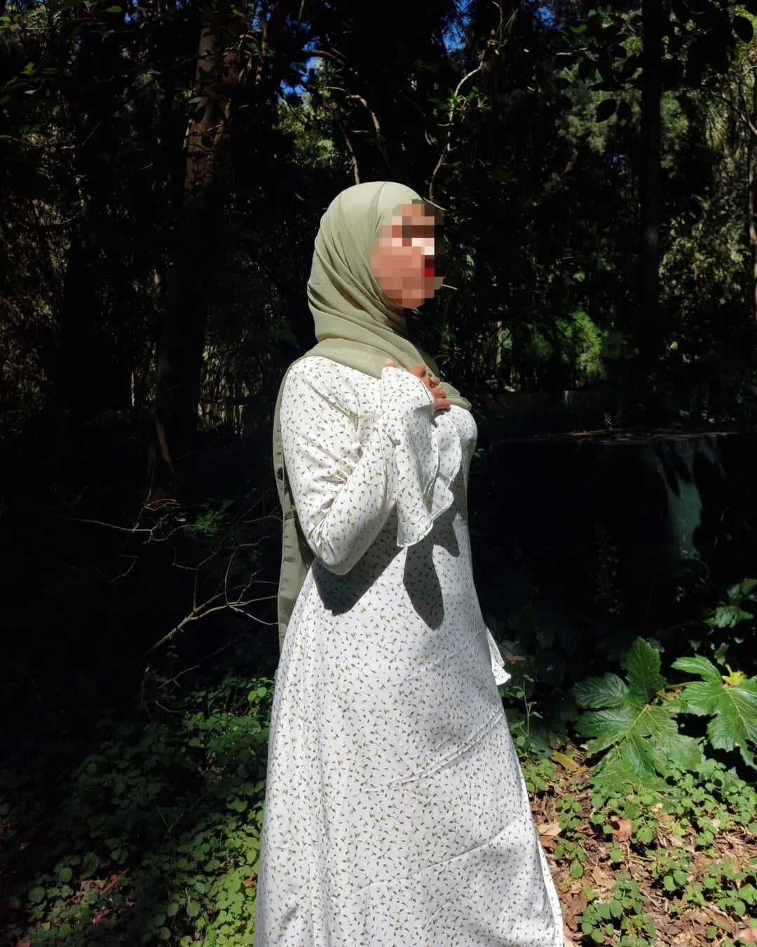 Floral green Dress