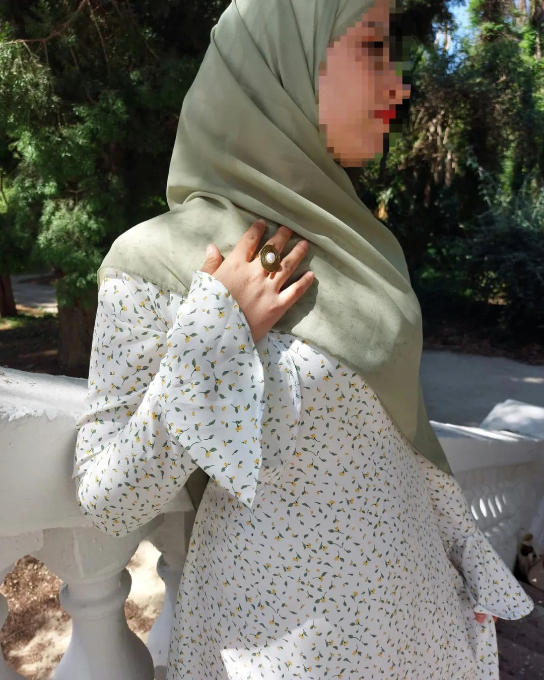 Floral green Dress
